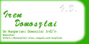 iren domoszlai business card